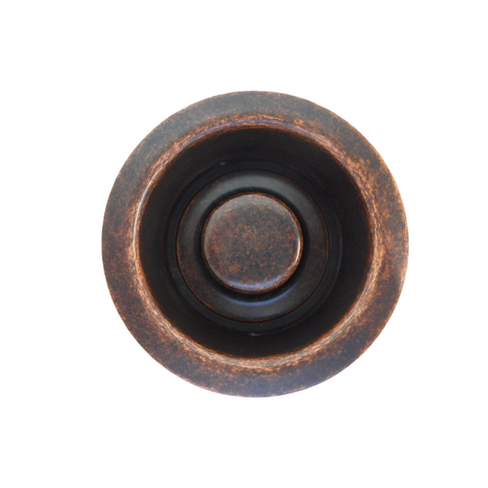 SimplyCopper 3.5" Garbage Disposal Flange with Cap in Distressed Aged